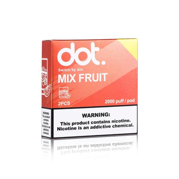 佩特里 DOTMOD DOT SWITCH 煙彈 綜合水果4000puff/pack 2pcs 彷彿置身繽紛果園,多種熱帶果香交織出的豐富層次,口感絕佳。