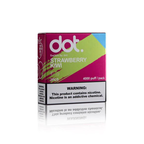 佩特里 DOTMOD DOT SWITCH 煙彈 草莓奇異果4000puff/pack 2pcs 酸甜完美平衡,草莓香氣與奇異果酸爽的絕妙搭配,清爽不膩。