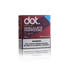 佩特里 DOTMOD DOT SWITCH 煙彈 香草星冰樂4000puff/pack 2pcs 濃郁奶香與醇厚咖啡結合,絲滑柔順的口感,彷彿午後的星冰樂時光。