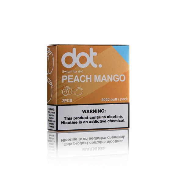 佩特里 DOTMOD DOT SWITCH 煙彈 蜜桃芒果4000puff/pack 2pcs 熱帶果王與甜蜜水蜜桃的完美協奏，綿密順滑的香甜滋味。